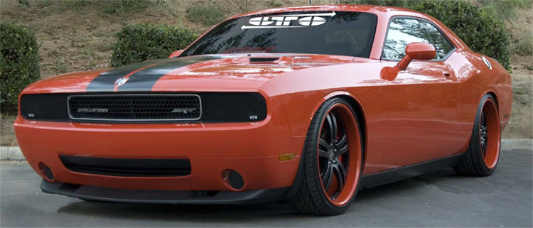 GTS Smoked Headlight Covers 08-14 Dodge Challenger - Click Image to Close